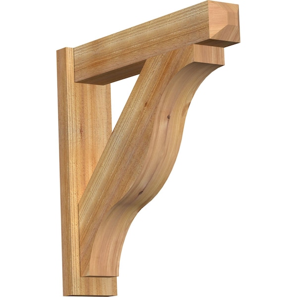 Ekena Millwork Funston Rough Sawn Craftsman Outlooker, Western Red Cedar, 6"W x 28"D x 28"H OUT06X28X28FST04RWR - main